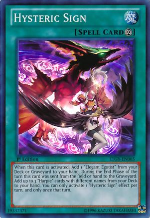 Hysteric Sign (Super Rare) (LTGY-EN065) - Lord of the Tachyon Galaxy 1st Edition