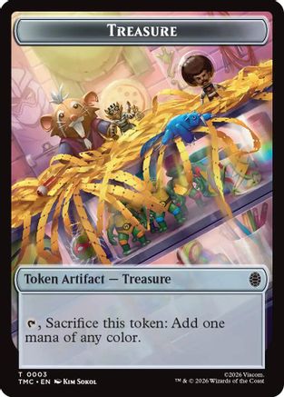 Treasure // Robot Double-Sided Token (TMC-3 // 10) [Commander: Teenage Mutant Ninja Turtles]