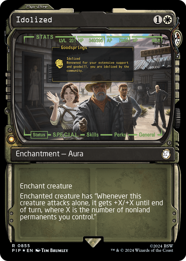 Idolized (Showcase) (Surge Foil) (PIP-855) [Fallout] Foil