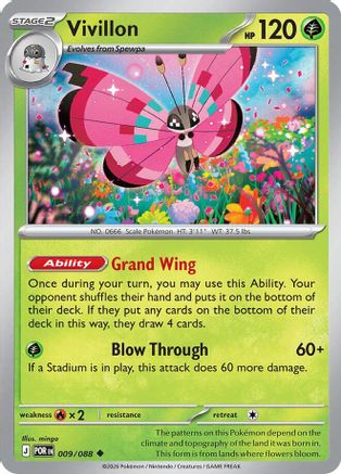 Vivillon (009/088) [ME03 Perfect Order] Reverse Holofoil - Uncommon