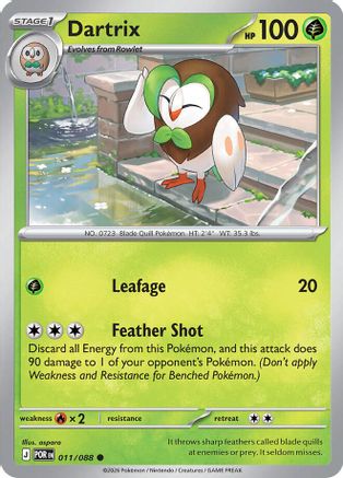 Dartrix (011/088) [ME03 Perfect Order] Reverse Holofoil - Common