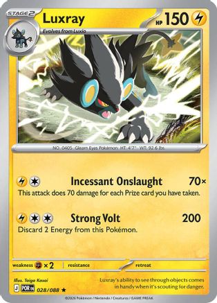 Luxray (028/088) [ME03 Perfect Order] Reverse Holofoil - Rare