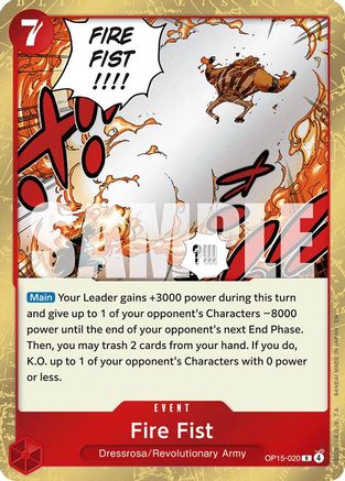 Fire Fist (OP15-020) - Adventure on Kami's Island Foil