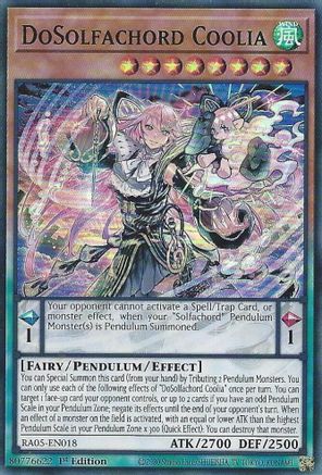DoSolfachord Coolia (Super Rare) (RA05-EN018) - Rarity Collection 5 1st Edition