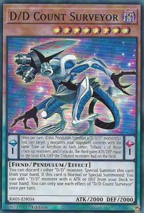 D/D Count Surveyor (Super Rare) (RA05-EN034) - Rarity Collection 5 1st Edition
