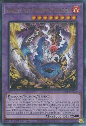 Snake-Eyes Doomed Dragon (Prismatic Ultimate Rare) (RA05-EN039) - Rarity Collection 5 1st Edition