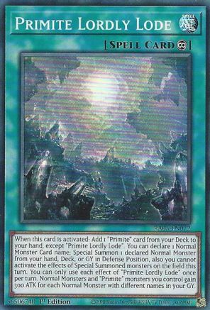 Primite Lordly Lode (Super Rare) (RA05-EN072) - Rarity Collection 5 1st Edition