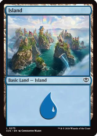 Island (SOS-275) [Secrets of Strixhaven] Foil
