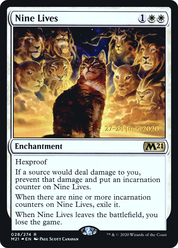Nine Lives (PRE-028) [Core Set 2021 Promos] Foil