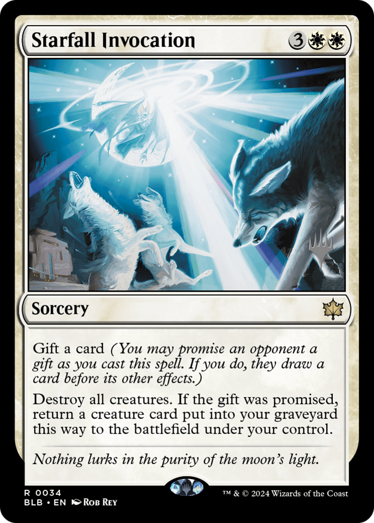 Starfall Invocation (PPBLB-034) [Promo Pack: Bloomburrow Promos] Foil