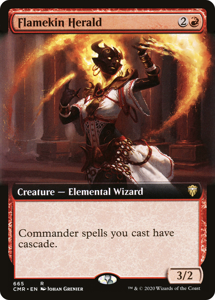 Flamekin Herald (Extended Art) (CMR-665) [Commander Legends]