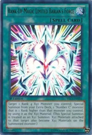 Rank-Up-Magic Limited Barian's Force (Ultra Rare) (YS13-ENV02) - Super Starter: V for Victory Power-Up Pack 1st Edition