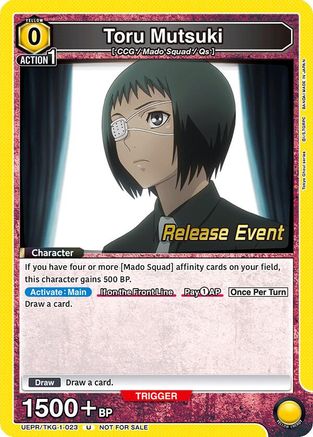 Toru Mutsuki (023) (UEPR/TKG-1-023) - UE18BT Tokyo Ghoul Release Event Cards