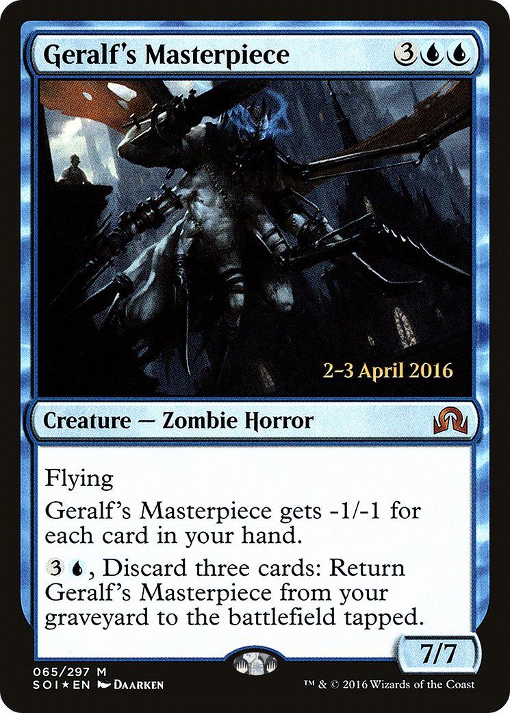 Geralf's Masterpiece (PRE-065) [Shadows over Innistrad Promos] Foil