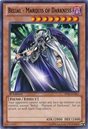 Belial - Marquis of Darkness (Rare) (BP02-EN061) - Battle Pack 2: War of the Giants 1st Edition