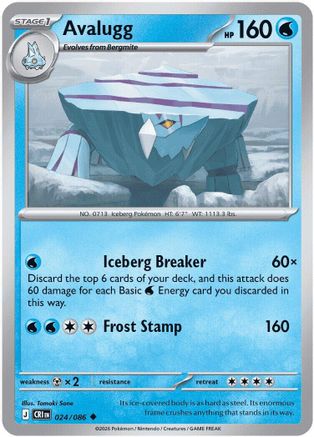 Avalugg (024/086) [ME04 Chaos Rising] Reverse Holofoil - Uncommon