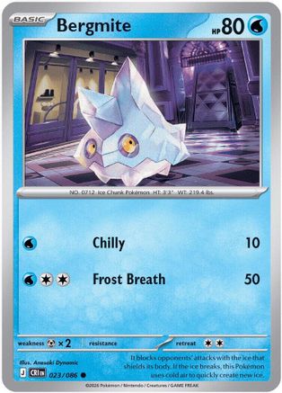 Bergmite (023/086) [ME04 Chaos Rising] Reverse Holofoil - Common