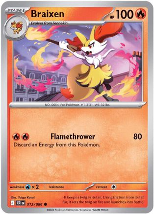 Braixen (012/086) [ME04 Chaos Rising] - Common