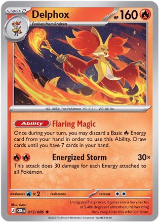 Delphox (013/086) [ME04 Chaos Rising] Holofoil - Rare