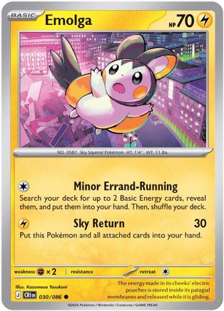 Emolga (030/086) [ME04 Chaos Rising] Reverse Holofoil - Common