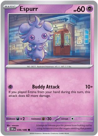 Espurr (036/086) [ME04 Chaos Rising] Reverse Holofoil - Common