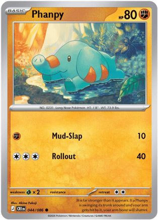 Phanpy (044/086) [ME04 Chaos Rising] Reverse Holofoil - Common