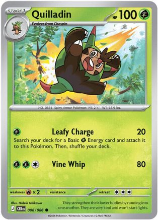 Quilladin (006/086) [ME04 Chaos Rising] Reverse Holofoil - Common