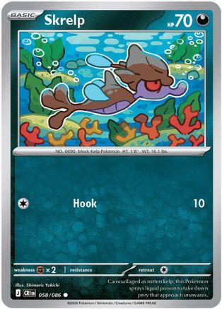 Skrelp (058/086) [ME04 Chaos Rising] Reverse Holofoil - Common