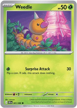 Weedle (001/086) [ME04 Chaos Rising] - Common