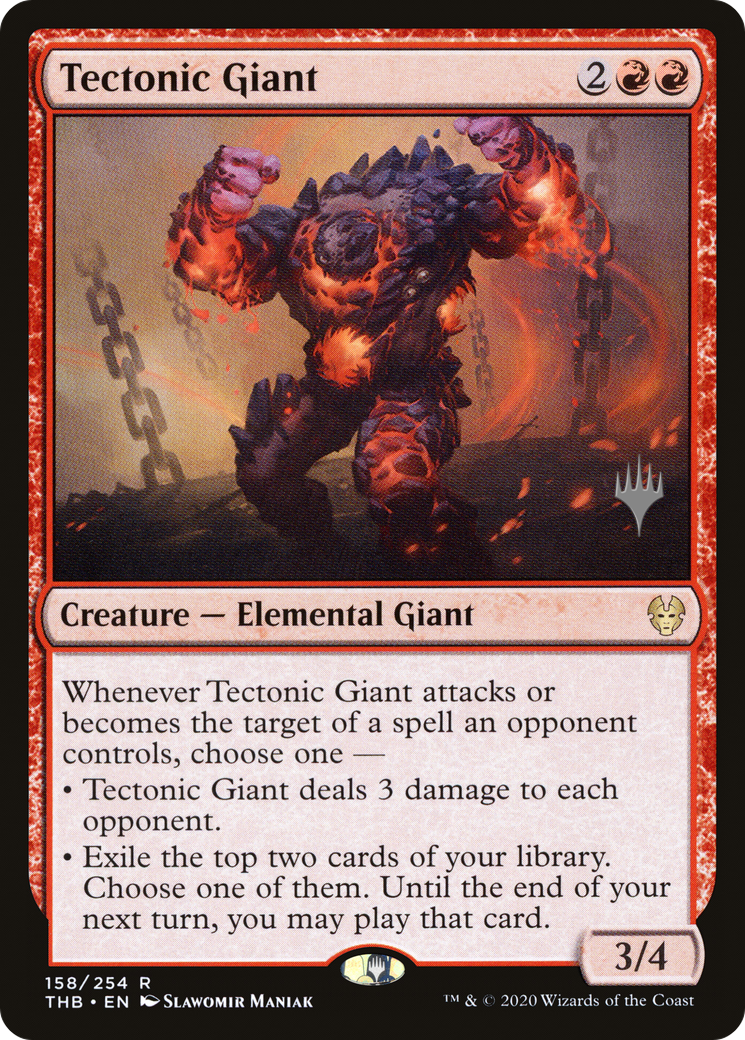 Tectonic Giant (PPTHB-158) [Promo Pack: Theros Beyond Death Promos]