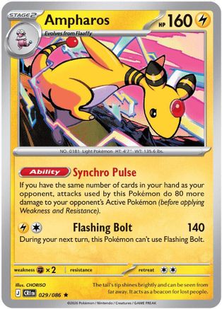 Ampharos (Non-Holo) (029/086) [Deck Exclusives] - Rare