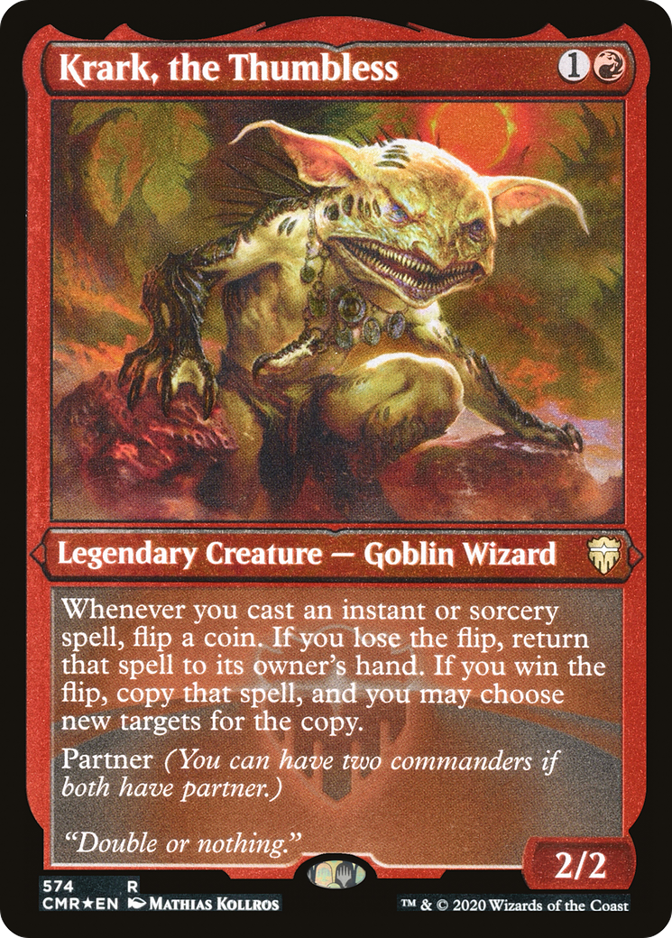Krark, the Thumbless (Foil Etched) (CMR-574) [Commander Legends] Foil