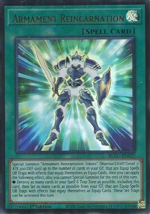 Armament Reincarnation (Ultra Rare) (BLGG-EN027) - Battles of Legend: Glorious Gallery 1st Edition