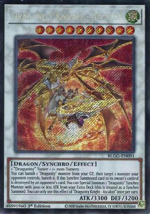Dragunity Knight - Ascalon (Secret Rare) (BLGG-EN091) - Battles of Legend: Glorious Gallery 1st Edition