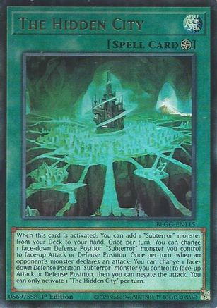 The Hidden City (Ultra Rare) (BLGG-EN115) - Battles of Legend: Glorious Gallery 1st Edition