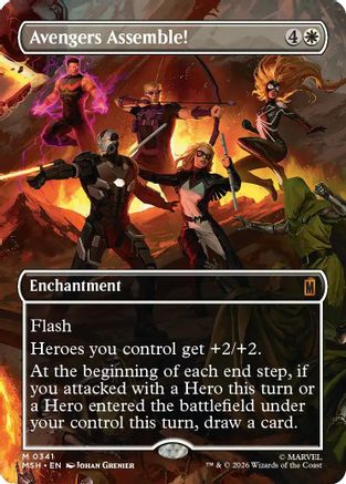 Avengers Assemble! (Borderless) (MSH-341) [Marvel Super Heroes] Foil