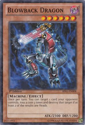 Blowback Dragon (Starfoil) (Starfoil Rare) (BP01-EN008) - Battle Pack: Epic Dawn 1st Edition