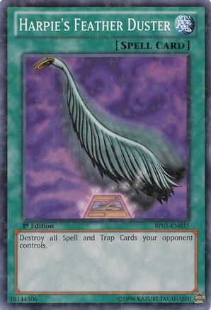 Harpie's Feather Duster (Starfoil) (Starfoil Rare) (BP01-EN035) - Battle Pack: Epic Dawn 1st Edition