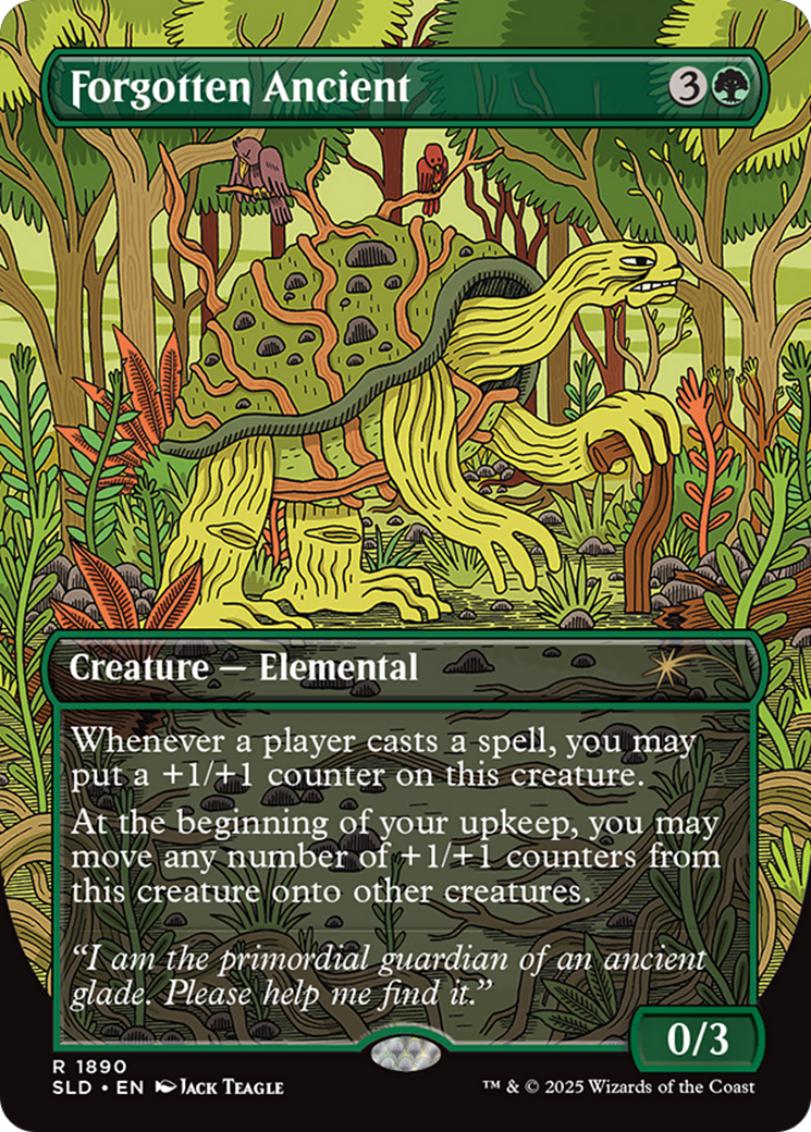 Forgotten Ancient (Rainbow Foil) (SLD-1890) (Borderless) [Secret Lair Drop] Foil