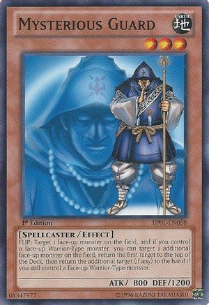 Mysterious Guard (Starfoil) (Starfoil Rare) (BP01-EN058) - Battle Pack: Epic Dawn 1st Edition
