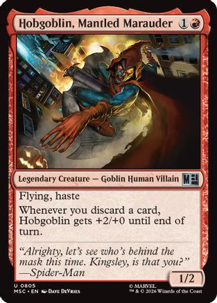 Hobgoblin, Mantled Marauder (MSC-805) [Commander: Marvel Super Heroes]