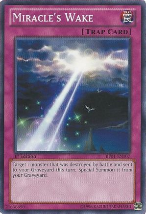 Miracle's Wake (Starfoil) (Starfoil Rare) (BP01-EN107) - Battle Pack: Epic Dawn 1st Edition