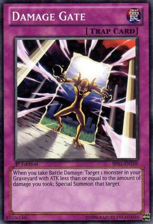 Damage Gate (Starfoil) (Starfoil Rare) (BP01-EN109) - Battle Pack: Epic Dawn Unlimited