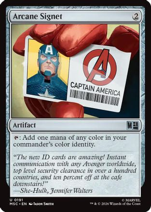 Arcane Signet (MSC-191) (Surge Foil) [Commander: Marvel Super Heroes] Foil