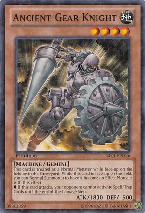 Ancient Gear Knight (Starfoil) (Starfoil Rare) (BP01-EN146) - Battle Pack: Epic Dawn 1st Edition