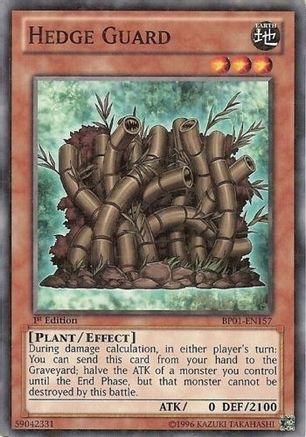 Hedge Guard (Starfoil) (Starfoil Rare) (BP01-EN157) - Battle Pack: Epic Dawn 1st Edition