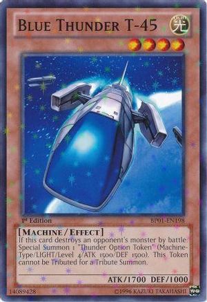 Blue Thunder T-45 (Starfoil) (Starfoil Rare) (BP01-EN198) - Battle Pack: Epic Dawn 1st Edition