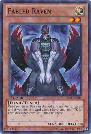Fabled Raven (Starfoil) (Starfoil Rare) (BP01-EN205) - Battle Pack: Epic Dawn 1st Edition