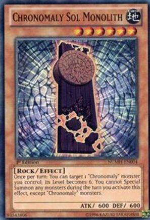 Chronomaly Sol Monolith (Super Rare) (NUMH-EN004) - Number Hunters 1st Edition