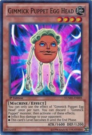 Gimmick Puppet Egg Head (Super Rare) (NUMH-EN005) - Number Hunters 1st Edition